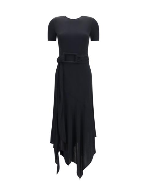 Alaïa Alaïa Belted Jersey Dress Noir Women