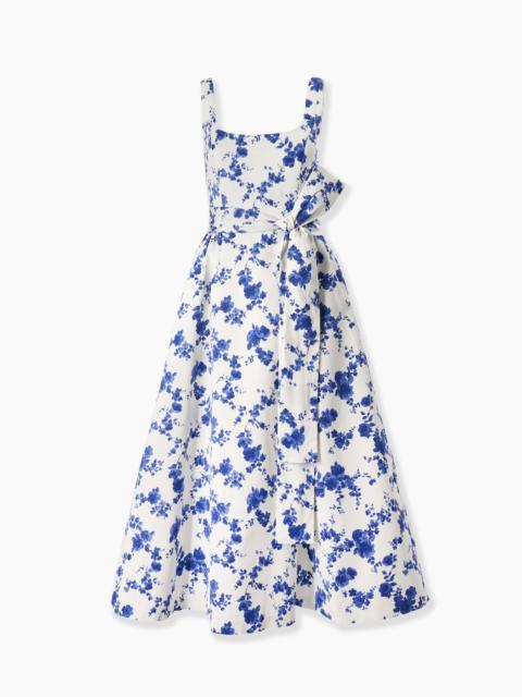 CAROLINA HERRERA Floral-Print Midi Dress with Sash
