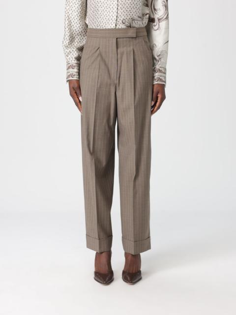 Max Mara Max Mara Women Pinstriped Virgin Wool Trousers Max Mara