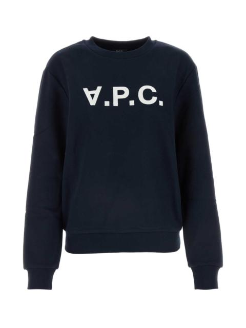 A.P.C. A.P.C. Women Midnight Blue Cotton Sweatshirt