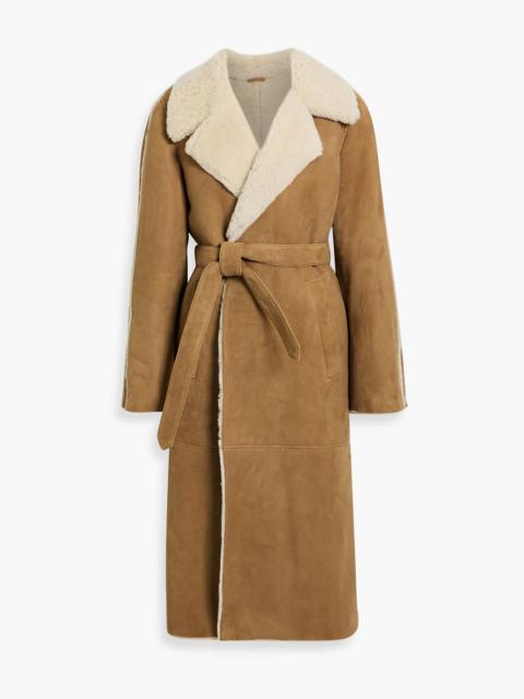 maje Belted shearling coat