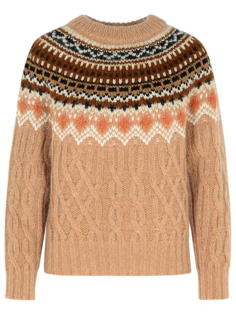 Moncler Grenoble Beige Virgin Wool Blend Sweater Women