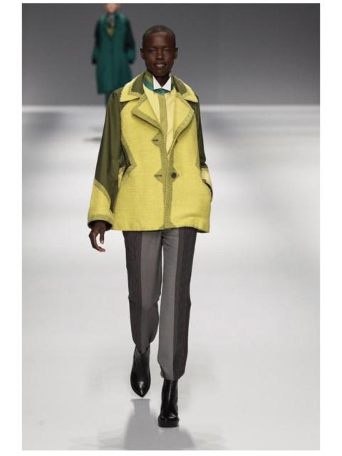 ISSEY MIYAKE RUNWAY AW2013/14 HONEYCOMB PLEATED PATTERN MIX WOOL JACKET M
