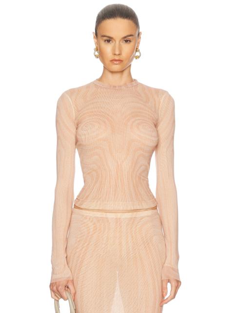 Jean Paul Gaultier Spiral Long Sleeve Top