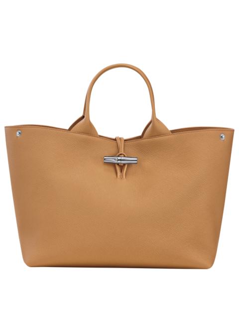 Longchamp Le Roseau L Handbag Walnut - Leather