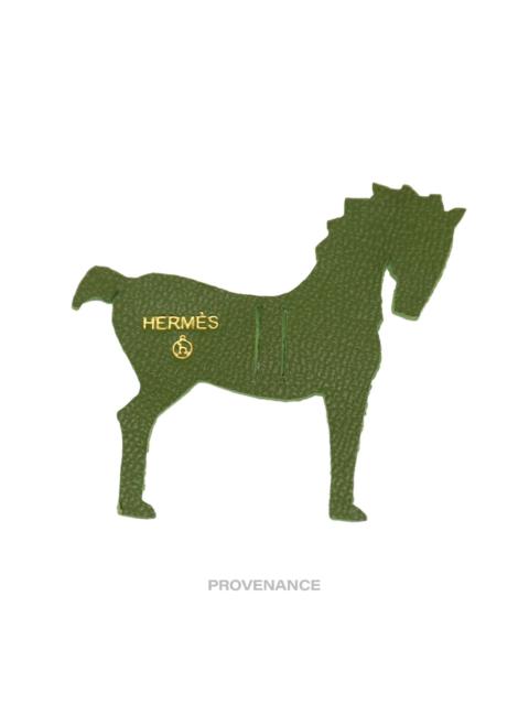 Hermès Hermes petit "h" Ribbon Horse Charm - Green Mysore