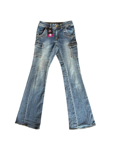 Other Designers If Six Was Nine - Flare Cargo Jeans Blue Denim Georgia Love Size 26’