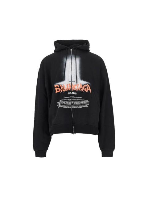 BALENCIAGA Balenciaga 'The Door' Full-zip Hoodie Black
