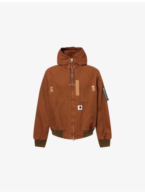 sacai Sacai x Carhartt WIP Hooded Cotton-Canvas Jacket