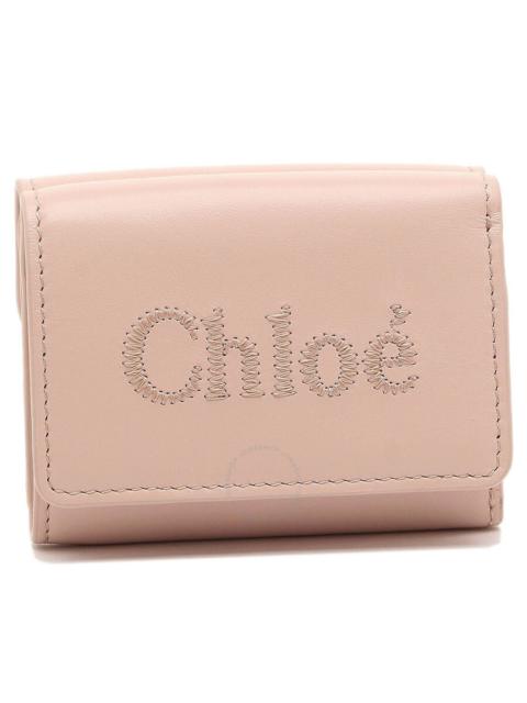 Chloé Chloe Ladies Cement Pink Trifold Leather Wallet