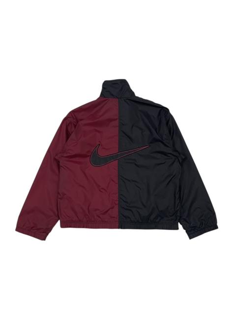 Nike Vintage Nike 2 Colour Half Half Big Logo Swoosh Jacket