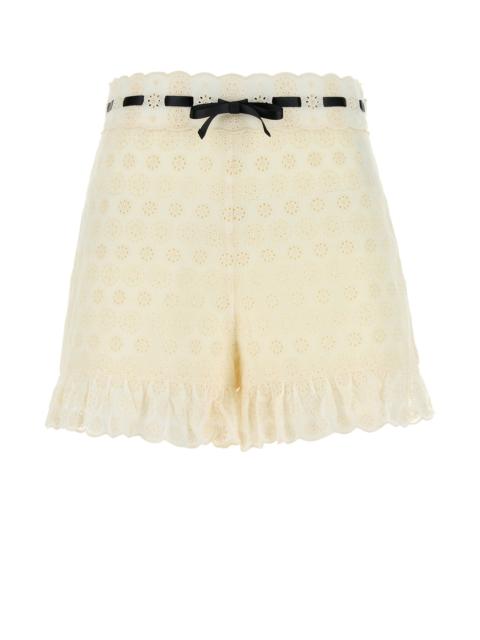 Valentino Ivory lace shorts