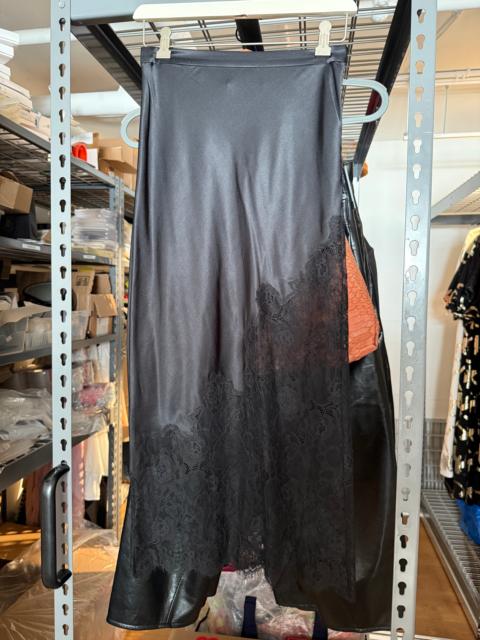 Fleur du Mal Silk & Lace Scallop Midi Skirt