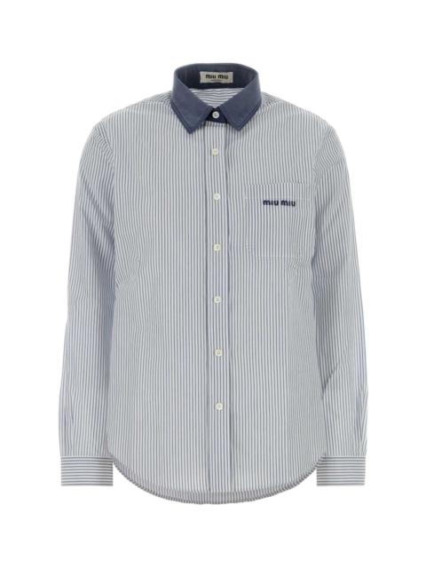 Miu Miu Miu Miu Women Embroidered Poplin Shirt