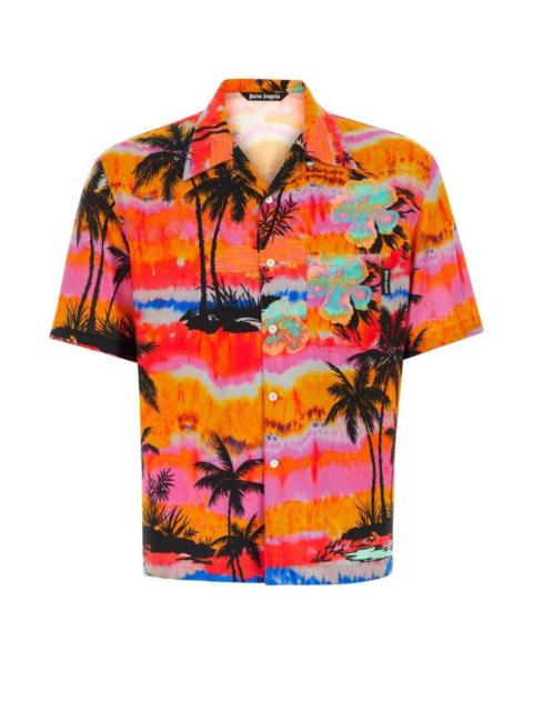 Palm Angels Man Printed Viscose Shirt