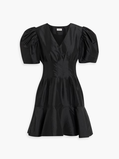 SIMKHAI Edwina pintucked taffeta mini dress