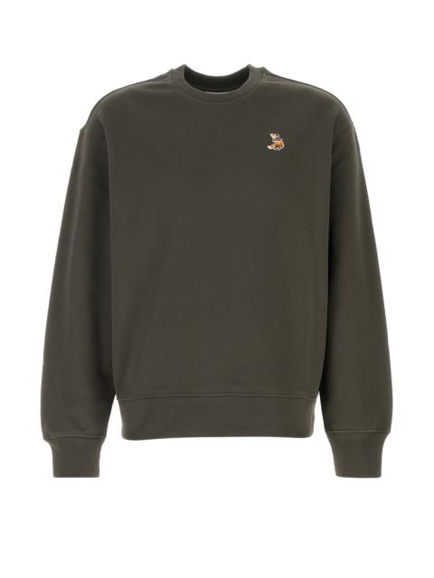 Maison Kitsuné Charcoal cotton sweatshirt