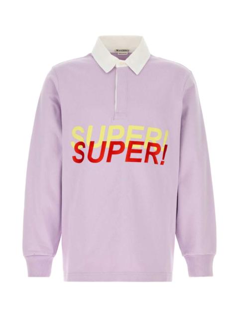 Other Designers Jw Anderson Men Lilac Cotton Polo Shirt