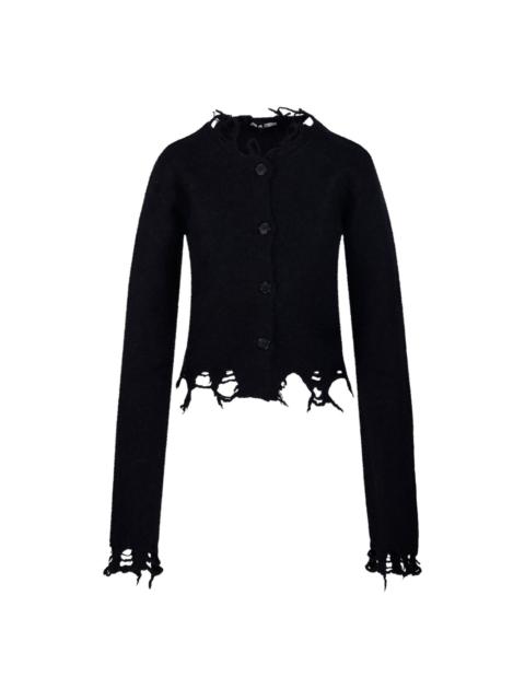 HAIKURE frayed-hem distressed cardigan