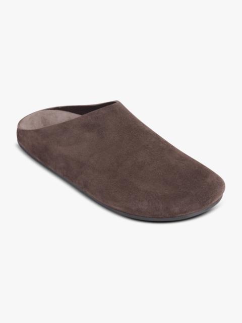 The Row HUDSON SUEDE SLIDE | LACQUER BROWN