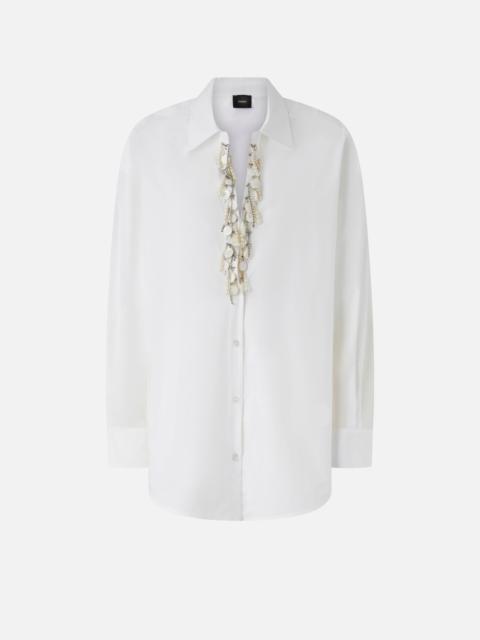PINKO SHIRT WITH BEJEWELLED APPLIQUÉS