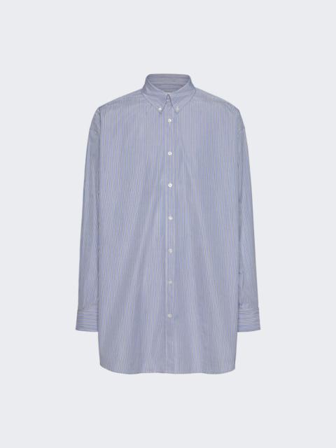 Maison Margiela Cotton Oxford Shirt Blue Stripe