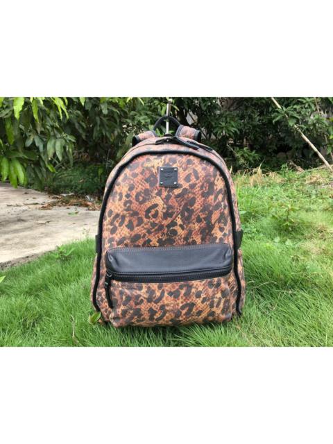 Authentic MCM Leopard Print Medium Reversible Backpack