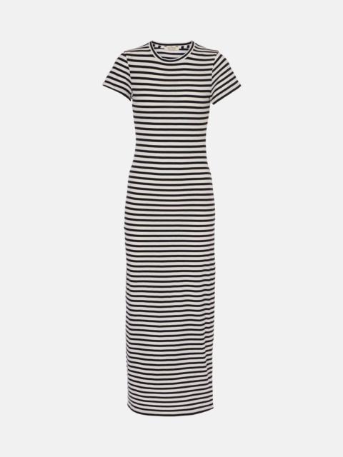 NILI LOTAN Striped cotton jersey maxi dress