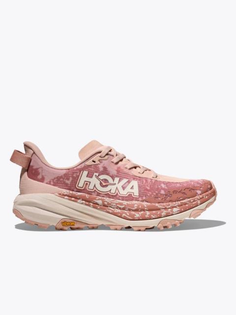 HOKA Women's Speedgoat 6 Shoes in Rose Latte/Blush