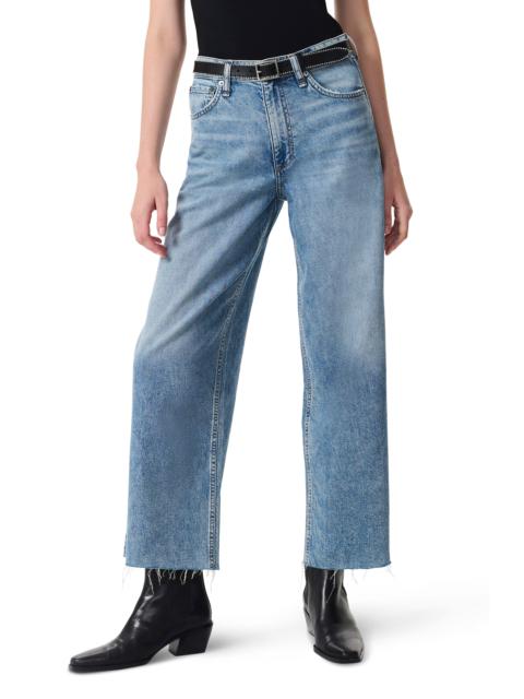 rag & bone rag & bone Featherweight Andi High Waist Ankle Wide Leg Jeans in Beacon at Nordstrom