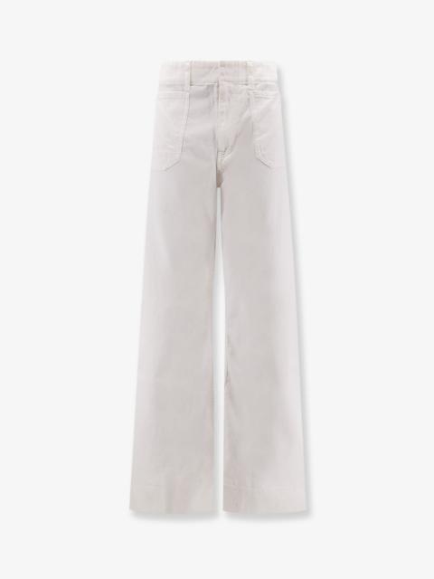 CELINE Celine Women Cotton Trousers With Triomphe Embroidery