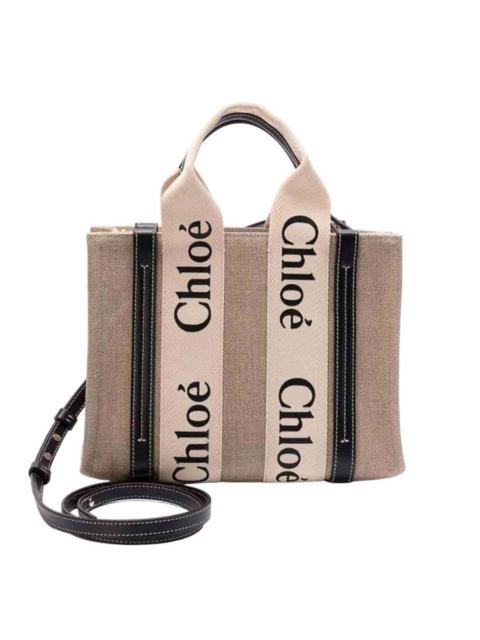 Chloé Chloe Woody Small Linen Tote Bag