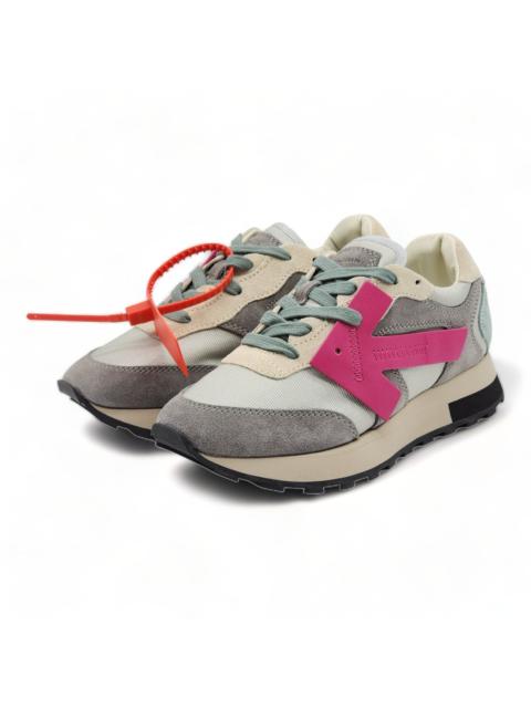 Off-White Women’s HG Runner Mixed-Media Suede Sneakers ‘Grey Fuchsia’