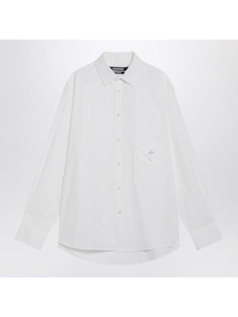 JACQUEMUS Jacquemus White Nappe Cotton Shirt Men