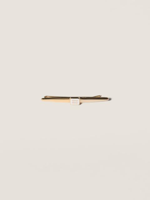 Miu Miu Enameled metal hair clip