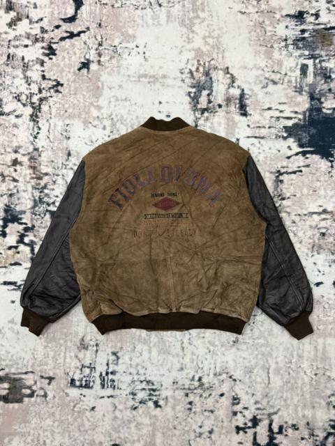 Other Designers Genuine Leather - ONE HUNDRED YEAR OF QUALITY SUEDE LEATHER BOMBER JACKET