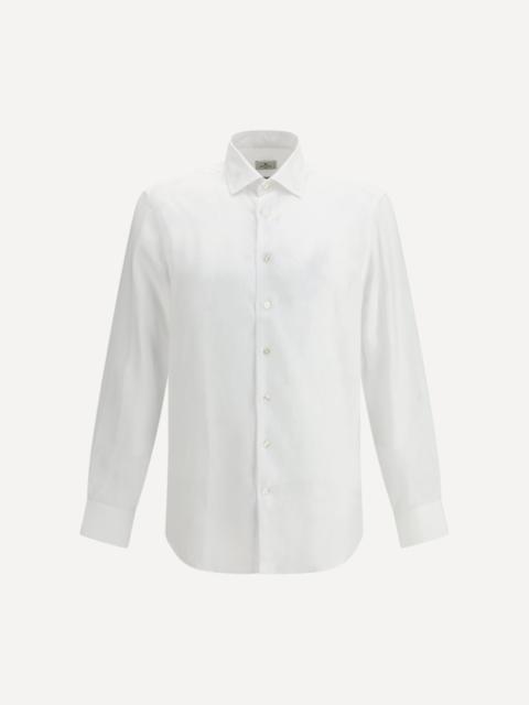 Etro Linen Shirt with contrasting Pegaso embroidery logo