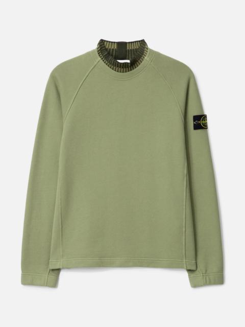 Stone Island ORGANIC COTTON DIAGONAL FLEECE CREWNECK SWEATSHIRT