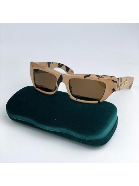 GUCCI SALE! NEW Gucci GG1296S 003 Black Big Spotted Havana Rectangle Unisex Sunglasses