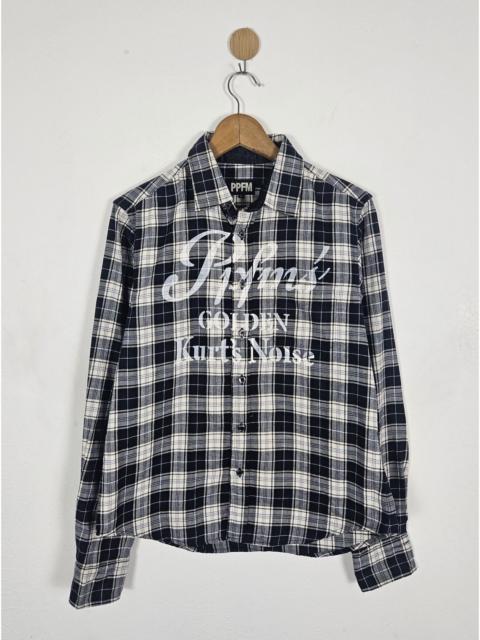 PPFM PPFM Golden Kurt noise checkered shirt