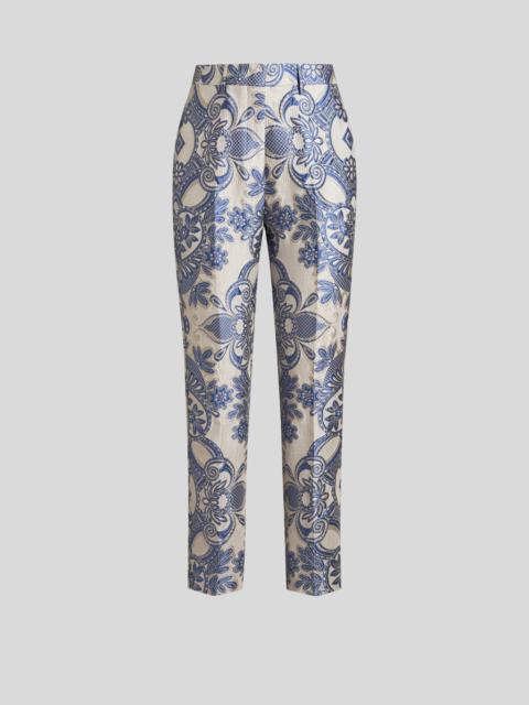 Etro JACQUARD LACE CIGARETTE TROUSERS