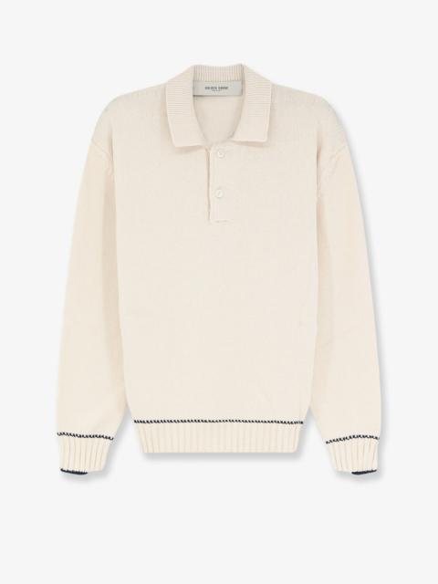 Golden Goose Golden Goose Ribbed Cotton Sweater Beige