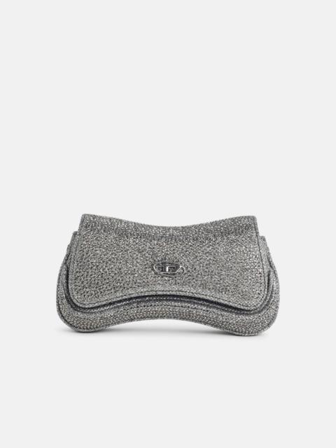 Diesel 'PLAY' CLUTCH IN SILVER GLITTER FABRIC