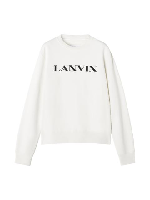 Lanvin Lanvin Embroidered Cotton Sweatshirt in Cloth at Nordstrom