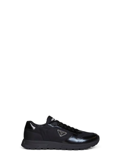 Prada Prada Calzature Men Black Re-Nylon And Brushed Leather Prax 01 Sneakers