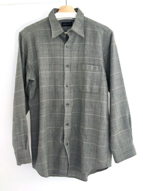 Kansai Yamamoto - 1990s Wool Minimal Grid Check Shirt
