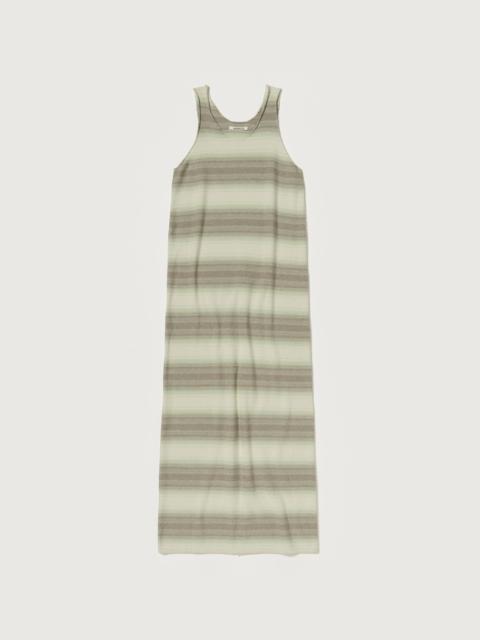 AURALEE COTTON SILK GRADIENT STRIPE KNIT DRESS
