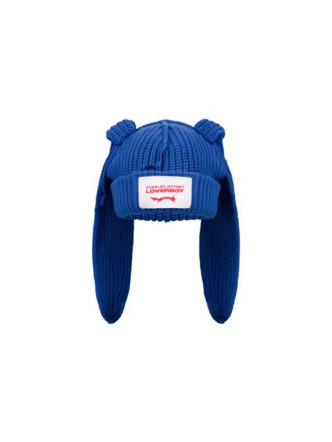 CHARLES JEFFREY LOVERBOY CHUNKY RABBIT BEANIE (BLUE)
