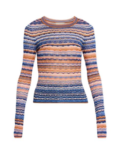 ULLA JOHNSON Lunaire Knit Top in Sunset