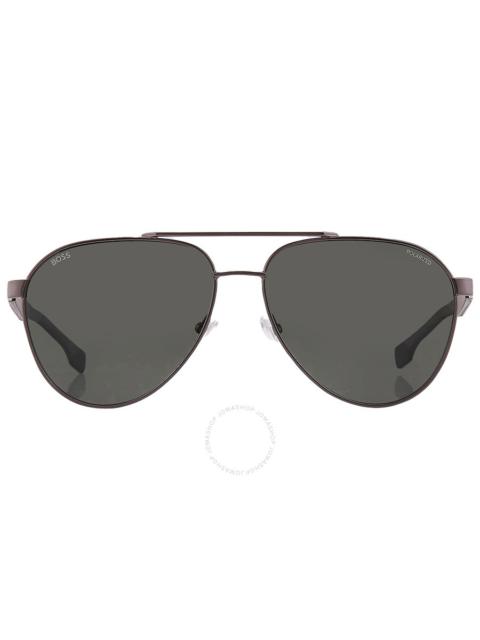 Hugo Boss - Hugo Boss Polarized Green Pilot Men's Sunglasses BOSS 1485/S 0MFK/UC 60